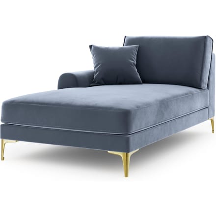 Chaise longue Madara links velvet | Mazzini Sofas