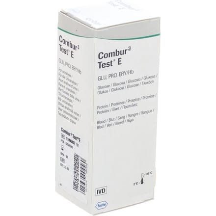 Urine teststrips van Roche Combur 3-test E
