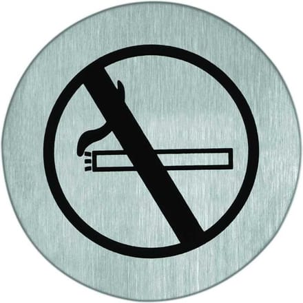 Artitec pictogram RVS 75MM niet roken