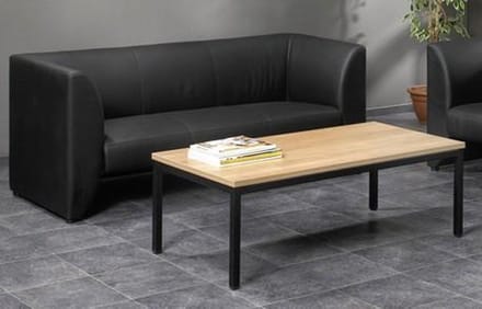 Salontafel 120x60x45cm bladkleur Wit framekleur Wit (RAL9010)