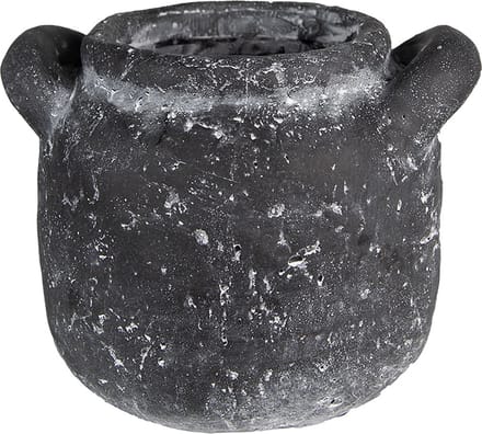 Bloempot voor Binnen – Grijs – Rustieke Pot – 17x15x13 cm – Steen
