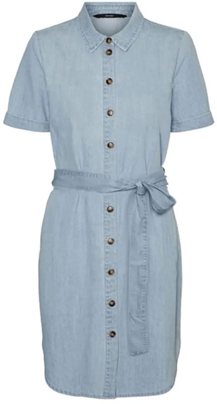 Vero Moda Silvia Korte Mouwen Korte Jurk Blauw L Vrouw