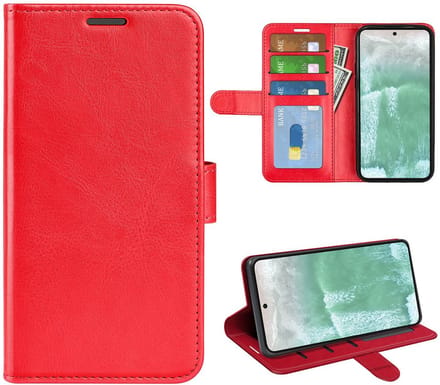 MobyDefend Hoesje - Geschikt voor Oppo Reno 11F - Wallet Book Case (Sluiting Achterkant) - Rood