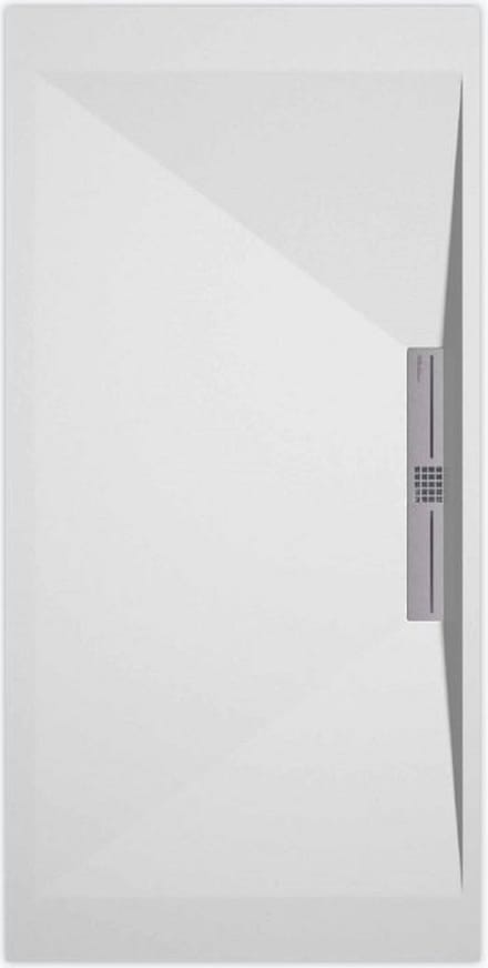 Sanifun douchebak Stone Side White Smooth 900 x 800 S