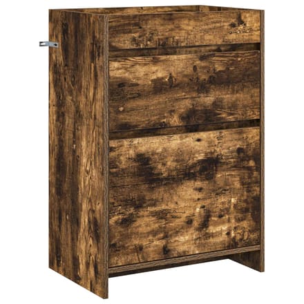 vidaXL - Badkamer - Onder - Het - Wastafel - Kast - Gerookt - eiken