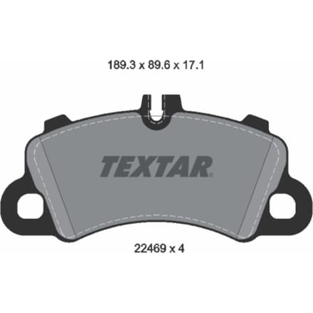 Remblokset TEXTAR 2246901, voor
