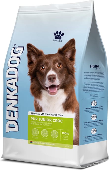 Denkadog Pup Junior Croc Rund&Kip&Vis - Hondenvoer - 2.5 kg