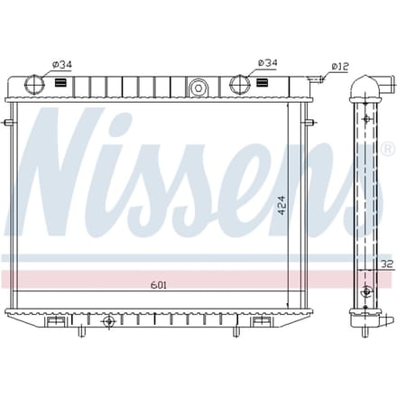 Radiator, motorkoeling NISSENS 63244