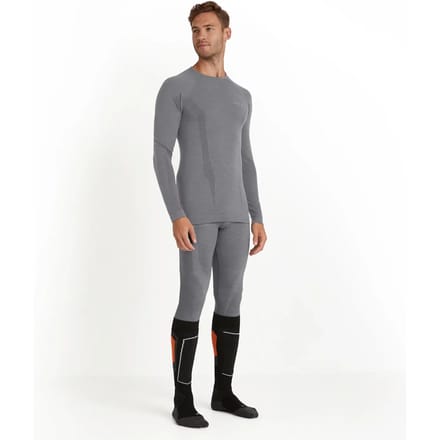 FALKE Wool-Tech Longsleeve sneldrogend wol functioneel functioneel shirt met lange mouwen heren grijs - maat M