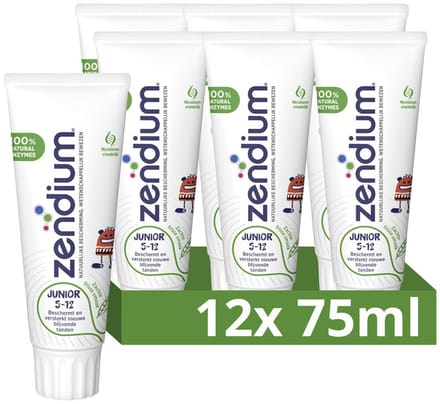 Zendium - Tandpasta Junior - 12 x 75 ml - Voordeelverpakking