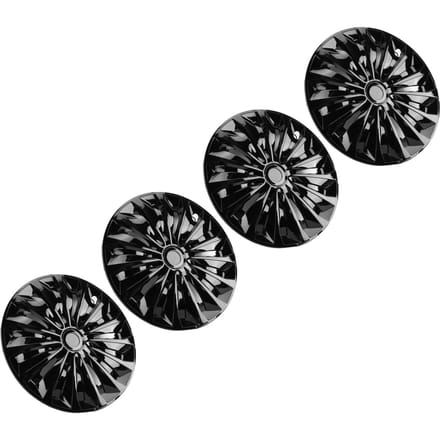 4 STUKS Naaf Wieldoppen 14 Inch Clip-On Montage Stijlvol Design voor R14 Autobanden black
