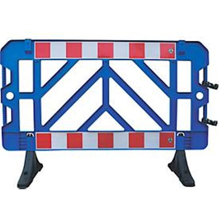 Veiligheid afzethek, kunststof, 1000 x 1500 mm, blauw, set van 2