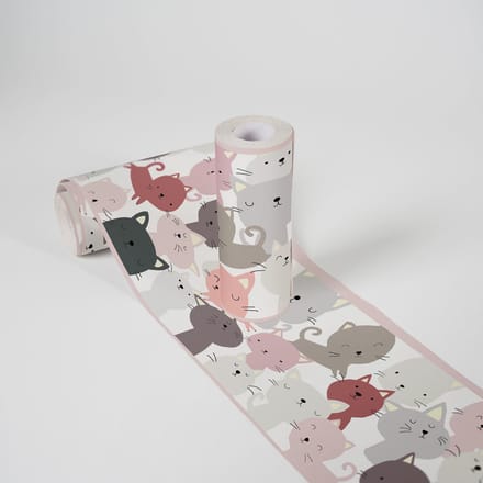 POEZEN BEHANGRAND | Zelfklevend - roze grijs - A.S. Création Lovely Kids
