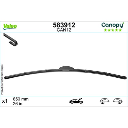 Wisserblad VALEO Canopy 583912, 650mm, Voor, 1 Stuk