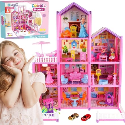 Woopie Mega Villa poppenhuis Lovely House 194 stuks.