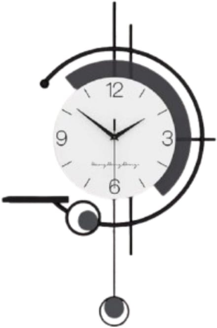 Klok - Wandklok Modern - Klokken - Industrieel - Zwart-wit