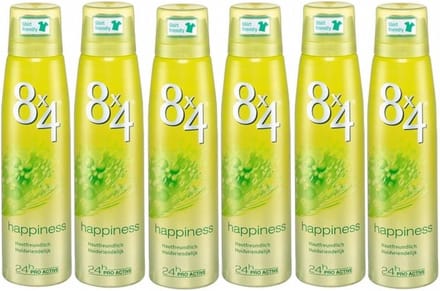 8x4 Happiness Deodorant - Voordeelset (5x150ml)
