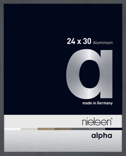 Nielsen Alpha Aluminium Fotolijst Glossy Dark Grey 24x30cm
