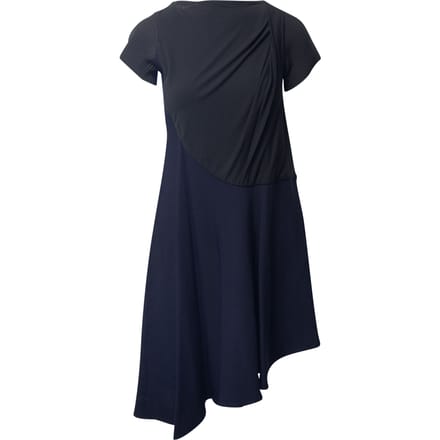 Balenciaga Vintage gebreide jurk in marineblauwe rayon