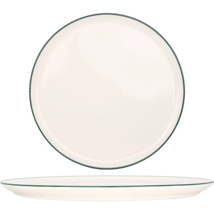 Rinart Pizzabord - Green Edge - Porselein - 32 cm - set van 2