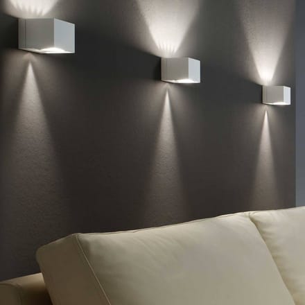 Milan Iluminación Wandlamp Dau in kubusvorm, up-down, wit