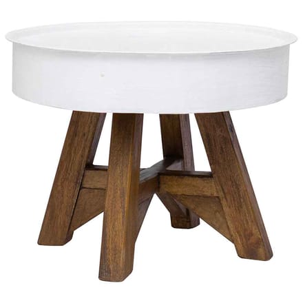 vidaXL - Salontafel - 60x45 - cm - massief - gerecycled - hout - wit