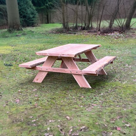 Rockwood® Picknicktafel Douglas Boomstamrand 5cm dik 1.80m