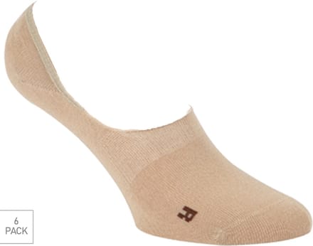 Boru Bamboo - 6-Pack - Onzichtbare Footies - Bamboe - Anti Slip - Heren / Dames - medium beige - 35-38 - 2315