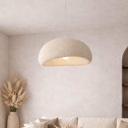 Milton & Oldbrook Japandi Hanglamp Ø 60 cm Tuzla Beige Steenlook