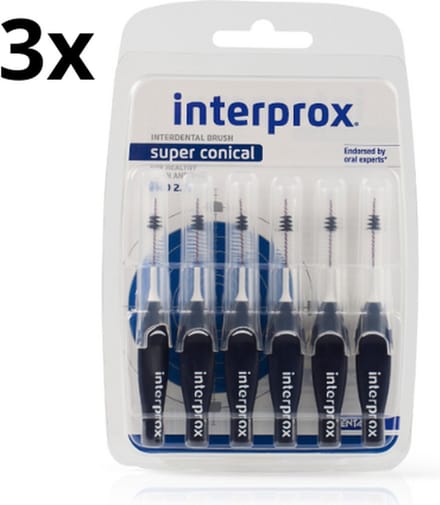 Interprox Premium Ragers Super Conical Donkerblauw PHD 2.0 – 3 x 6 stuks - Voordeelverpakking