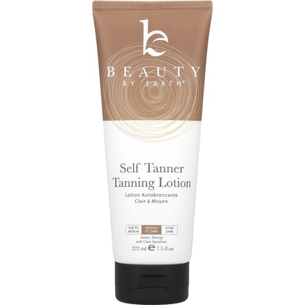 Beauty By Earth, Lotion autobronzante, moyenne à foncée, 225 ml (222 ml) beige