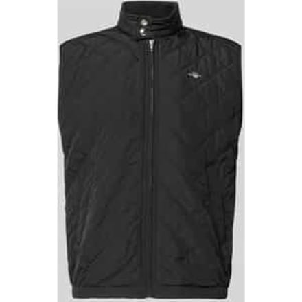 Regular Fit bodywarmer met opstaande kraag in doorgestikte look