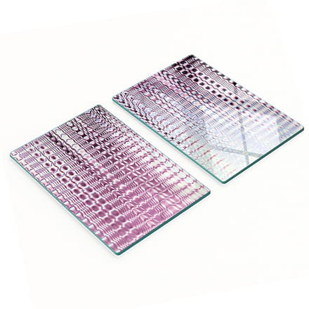 Keukenplanken van gehard glas met fractale afbeeldingen, 2x40x52 cm