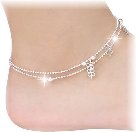 Fako Bijoux - Enkelbandje - Enkelsieraad - Klavertjes Vier