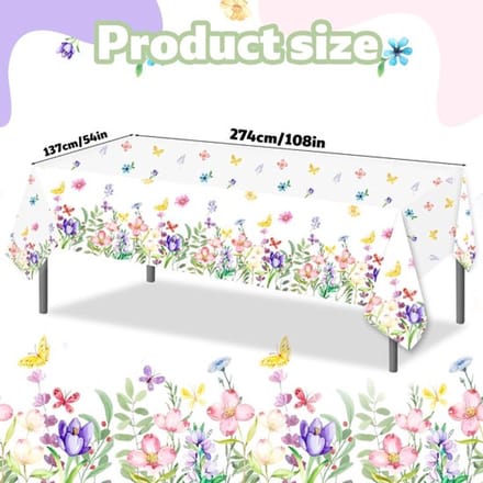 Tafelkleedset 3 stukken Wilde Bloemen Waterdicht