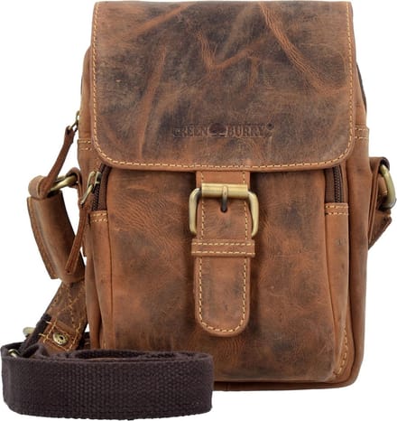 GREENBURRY schoudertas Vintage Crossbody Bag Brown bruine