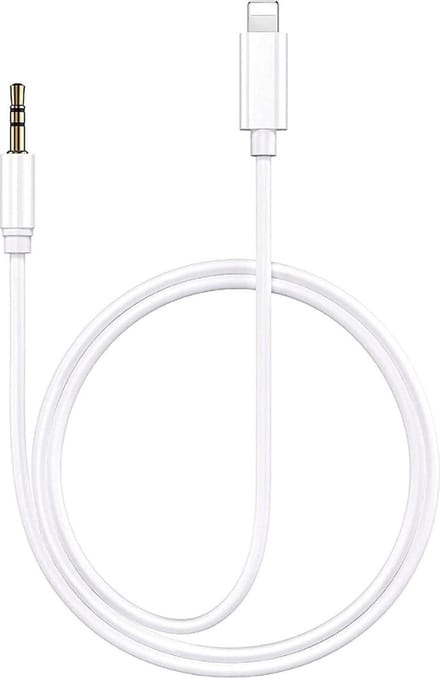 Aux naar Lightning Kabel - 3.5mm Muziek Aansluiting - Audio jack - Autokabel - Wit