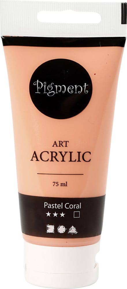 Acryl Verf, semi-glanzend, dekkend, licht beige, 75 ml/ 1 fles