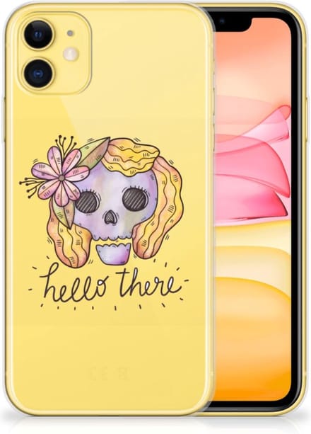 Silicone Back Case Apple iPhone 11 Boho Skull