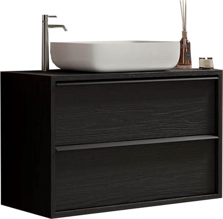 Allure - wandmodel wastafelmeubel steel 79-cm-badkamermeubel met wasbak
