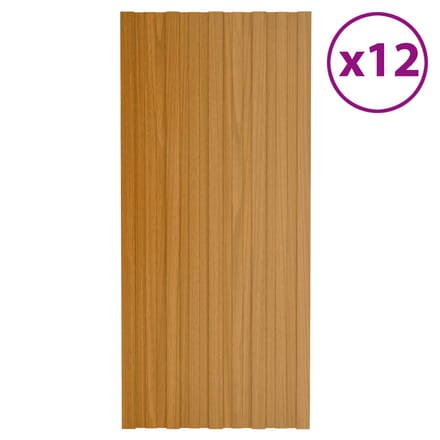 vidaXL - Dakpaneel - 12 - st - Naturel - 100 - x - 45 - cm - Verzinkt - staal