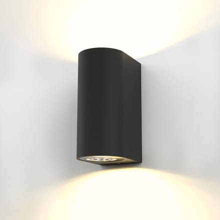 B.K.Licht - Wandlamp - zwart - IP44 - binnen en buiten