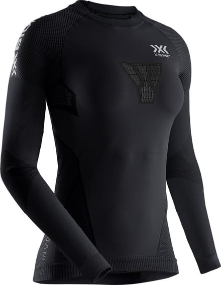 X-Bionic Invent 4.0 Hardloopshirt Lange Mouwen Dames - Zwart/Antraciet - Maat S