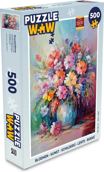 Puzzel Bloemen - Kunst - Schilderij - Lente - Boeket - Legpuzzel - Puzzel 500 stukjes