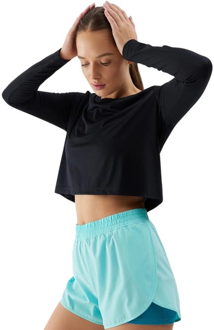 4F T-shirt Dames longsleeve Zwart - Maat M