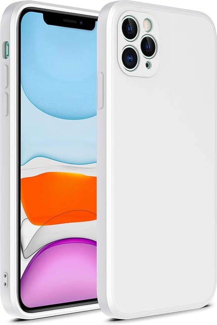 Smartphonica iPhone 11 Pro Max siliconen hoesje met zachte binnenkant - Wit geschikt voor iPhone 11 Pro Max