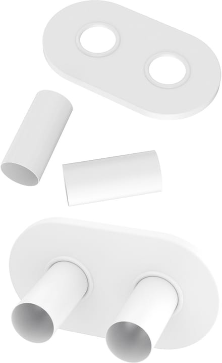 Afdekset rond Granitan radiatorafdekking wit voor radiatorkraan