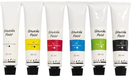 CC Gouacheverf standaardkleuren 6x20 ml