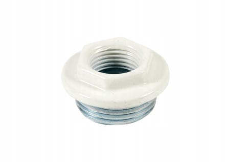 Tycner Serie - Reductiekoppeling voor Radiator - 1x1/2 inch - Rechts - Wit - Staal