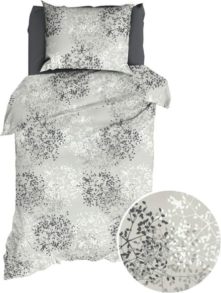 Satin d'Or Bellini Dekbedovertrek - Eenpersoons - 140x200/220 cm - Grijs